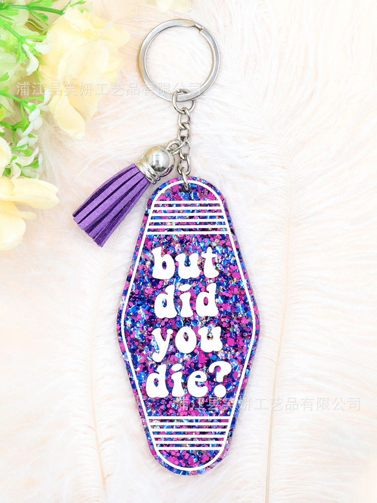 Wholesale Car Room Card Acrylic UV Printing Laser Cutting Keychains